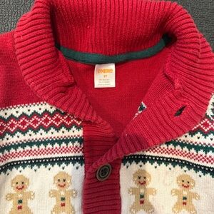 Gymboree Red Sweater with Gingerbread Design